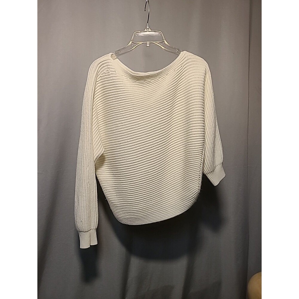 By the Way Revolve Distressed Sweater Ivory Cable Knit Holes Med